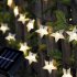 12m 100led Solar Star String Lights 8 Modes Twinkle Fairy Light for Outdoor Gardens Lawn Patio Decor Cold White