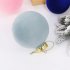 12pcs 6cm Flocked Christmas Balls Shatterproof Christmas Ornaments Baubles Set For Christmas Tree Decorations Style 4