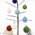 12pcs 6cm Flocked Christmas Balls Shatterproof Christmas Ornaments Baubles Set For Christmas Tree Decorations Style 4
