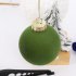 12pcs 6cm Flocked Christmas Balls Shatterproof Christmas Ornaments Baubles Set For Christmas Tree Decorations Style 4