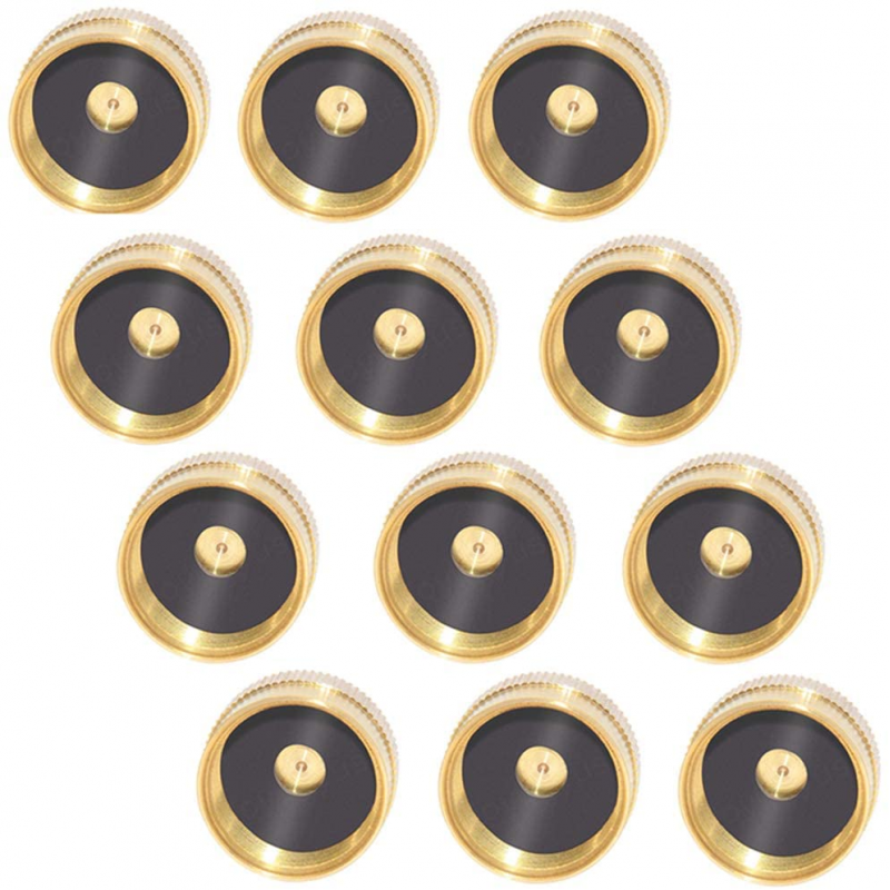 12pcs Brass Refill Propane Bottle Cap Universal for 1 Lb Gas Bowl Cylinder
