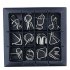 12pcs Children Intellectual Buckle Toys Set Metal Puzzle Brain Teaser Stress Reliever Toys For Birthday Gifts as shown