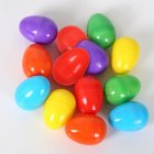 12pcs Fillable Colorful Easter Egg Wedding Birthday Party Diy Crafts Home Decor For Easter Decoration Eggs without lights