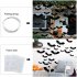 12pcs Halloween Luminous Bat Stickers Reusable Waterproof Wall Decor For Home Decor indoor Party Decorations as shown