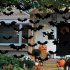 12pcs Halloween Luminous Bat Stickers Reusable Waterproof Wall Decor For Home Decor indoor Party Decorations as shown