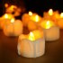 12pcs LED Candle Light Flameless Dropless Battery Powered Electric Candles Lamp For Birthday Wedding Christmas Decor yellow flashing