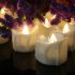 12pcs LED Candle Light Flameless Dropless Battery Powered Electric Candles Lamp For Birthday Wedding Christmas Decor Warm white