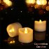12pcs LED Electronic Candles Lights With Timing Function Flameless Dropless Flickering Tea Lights For Home Party Halloween Xmas Decor cold white flash