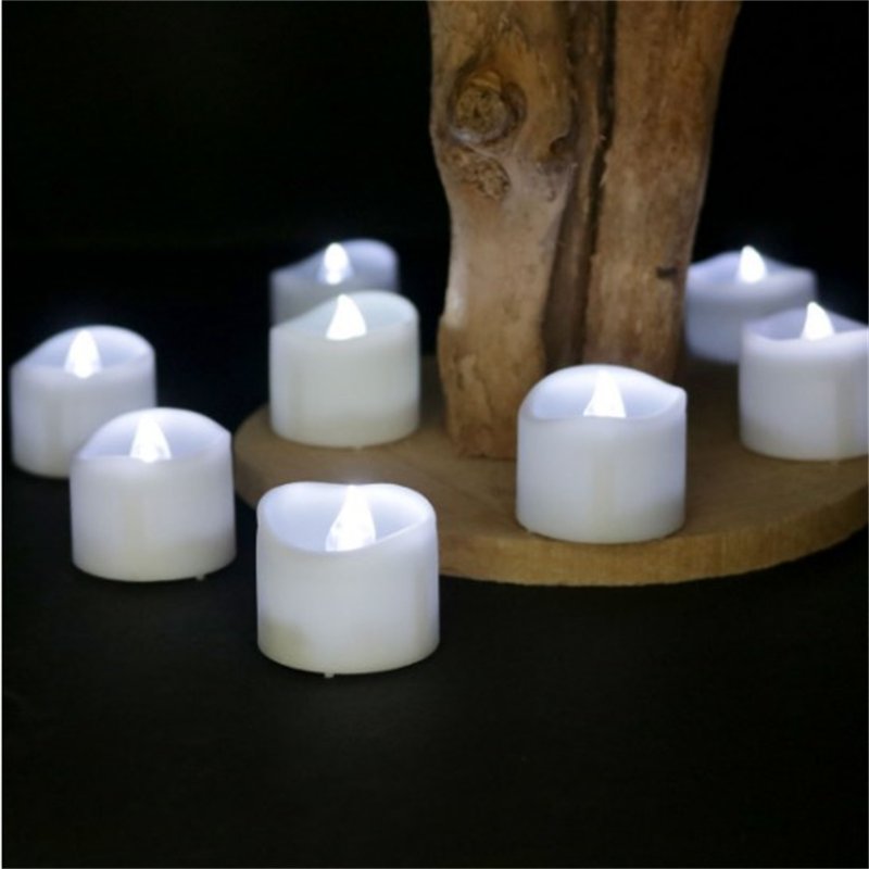 12pcs LED Electronic Candles Lights With Timing Function Flameless Dropless Flickering Tea Lights For Home Party Halloween Xmas Decor