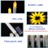 12pcs Led Electronic Candle Lights Flameless Decorative Lamp For Wedding Birthday Christmas Party Accessories yellow flashing Short 2 x 11 5cm
