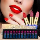 12pcs Lipstick Set 12 Color Matte Non stick Cup Lipstick Moisturizing Cream Moisturizing lipstick 12 colors