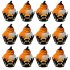 12pcs Paper Halloween Hollow Cupcakes Paper  Edge Household Kitchen Backing Accessories fortress
