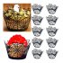 12pcs Paper Halloween Hollow Cupcakes Paper  Edge Household Kitchen Backing Accessories Spider web