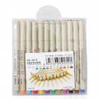 12pcs Professional Drawing Pen 12-color Needle Sketch Fine Line Pen