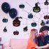 12pcs Reusable Luminous Pumpkin Wall Sticker For Halloween Party Refrigerator Door Mailbox Decor as shown