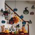12pcs Reusable Luminous Pumpkin Wall Sticker For Halloween Party Refrigerator Door Mailbox Decor as shown