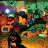 12pcs Reusable Luminous Pumpkin Wall Sticker For Halloween Party Refrigerator Door Mailbox Decor as shown