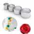 12pcs Set Stainless Steel Round Mold Practical  Circle DIY Biscuit Mousse Cake Dessert Pastry Decorating Tool Silver