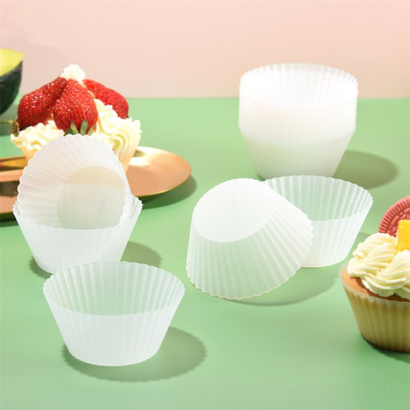 12pcs Silicone  Mold Transparent Muffin Cup Cake Cup Baking Accessories 7*3.2cm