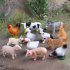 12pcs Simulation Mini Farm Animals Figures Realistic Poultry Model Ornaments Learning Educational Toys For Kids Gifts 12pcs