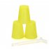 12pcs Sport Stacking Cups Set Transparent Speed Flying Stacking Cup Competition Special Educational Toys Transparent yellow