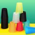12pcs Sport Stacking Cups Set Transparent Speed Flying Stacking Cup Competition Special Educational Toys Transparent yellow