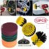 12pcs set Power Scrubber Cleaning Kit  Drill Brush Scrubbing Pad For Carpet Tile Grout Cleaning 12pcs