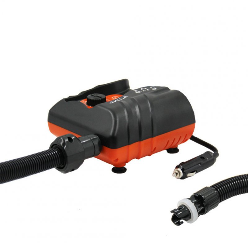 12v Air Inflator 16 Psi Mini Electric Air Pump Inflatable Pump For Outdoor Paddle Board Pump Car Air pump (black orange)