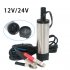 12v Dc Electric Submersible Pump Fuel Transfer Pump Stainless Steel Shell 33l min for Pumping Oil Water