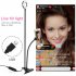12w Led Ring Fill Light 3 Adjustable Levels Mobile Phone Bracket Desktop Clip Light For Selfie Beauty black