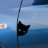 12x15cm Car Cat Face Pet Decal Cute Car Truck Window Bumper Wall Reflective Sticker white
