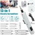 13 In 1 Electric Screwdriver Drill Kit Mini Multifunction Cordless Rechargeable Power Tool With Drill 13pcs set