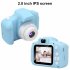 13 Million Pixel Kids Digital Video Camera Mini Rechargeable Toddler Smart Camcorder X2s Upgrade Version blue
