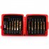 13 Pcs SAE Metric Combination Drill Tap Bit Set Hex Shank Drill Bits Screw Tapping Bit Tool For Drilling Tapping Countersinking 13pc red titanium plated 212g 