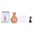 130ML USB Diffuser Silent Aroma Essential Oil Diffuser Ultrasonic Cool Mist Humidifier with LED Night Light for Home Office Dark wood grain