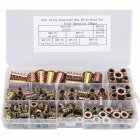 130pcs Nut Hexagonal Driver Head M4-M10 Galvanized Furniture Nut Accessories Set With Storage Box For Home Decoration as shown