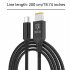 135w Pd Fast Charging Adapter Type c To Square Port Charger Cord Portable Notebook Computer Charging Cable 2 meters black