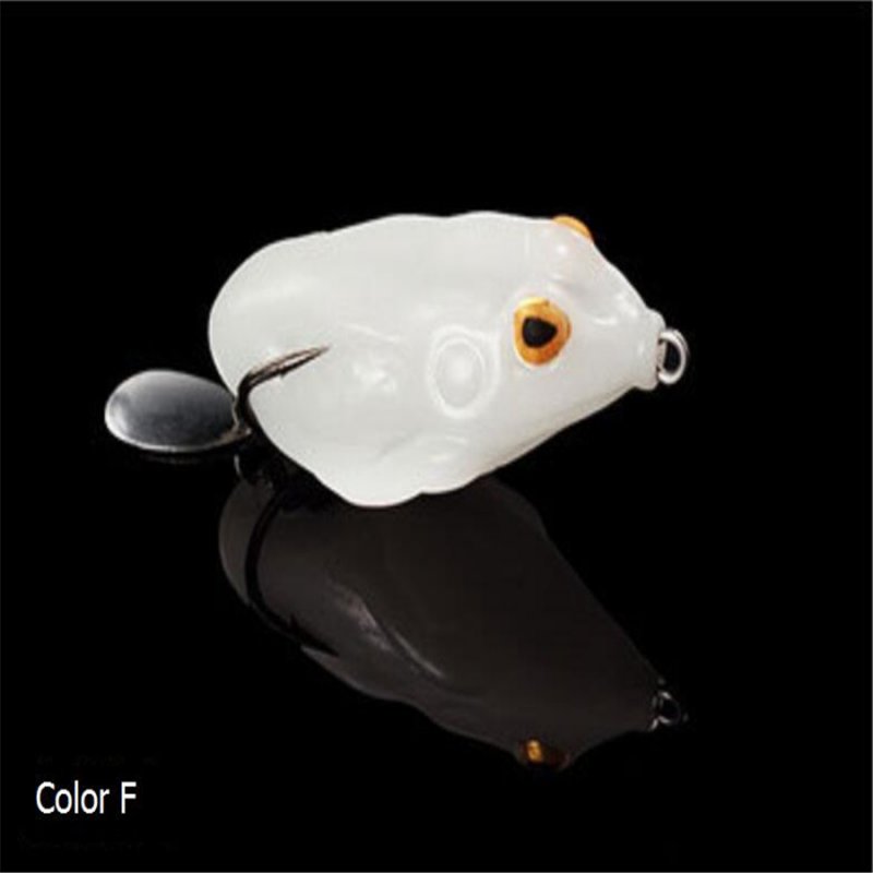 13G Paillette Simulate Frog Bait Fishing Lures Artificial Bait Tackle Accessories Luminous White F