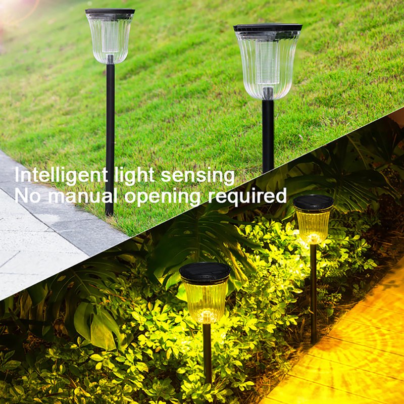 Outdoor LED Solar Light Ip65 Waterproof 2 Lighting Modes 200LM Ultra Bright Stake Lights For Garden Yard Lawn Backyard Porch Decor 