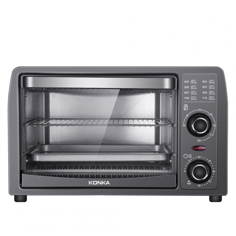 13l Electric  Oven Multi-function Baking Pan Rack With Timer Oven For Home Kitchen black_U.S. plug