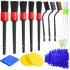 13pcs Detailing  Brush Set For Auto Detailing Cleaning Car Motorcycle Interior  Exterior leather  Air Vents 13 piece set