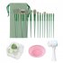 13pcs Makeup Brushes Kit With Wood Handle Foundation Eyeshadow Brush Makeup Sponge Set Beauty Tools With Storage Bag Latte  4Makeup Spong