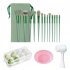 13pcs Makeup Brushes Kit With Wood Handle Foundation Eyeshadow Brush Makeup Sponge Set Beauty Tools With Storage Bag Latte  4Makeup Spong