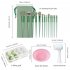 13pcs Makeup Brushes Kit With Wood Handle Foundation Eyeshadow Brush Makeup Sponge Set Beauty Tools With Storage Bag Latte  4Makeup Spong