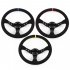 14 Inch 350mm Modified Suede Leather Steering Wheel Automobile Deep Corn Drifting Race Steering Wheel Yellow