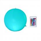 14 Inch Led Beach Ball Toy With Colorful Solar Light Waterproof Led Inflatable Luminous Pool Floating Ball ball + remote (1pc)