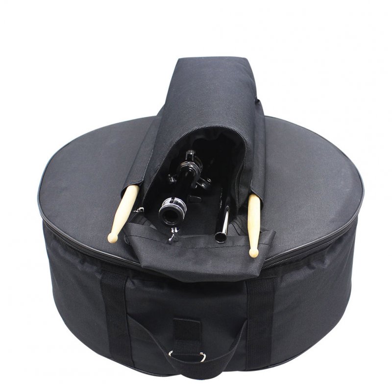 14 Inch Snare Drum Backpack Oxford Cloth Black Bag with Shoulder Strap black
