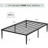 14 Inch Twin Size Bed Frame   76 3 34 6    Matte Black