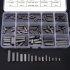 140Pcs Round Ended Feather Key Drive Shaft Parallel Keys Set 3 4 5 6 mm with Box Silver grey