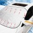 140cmx120cm Car Windscreen Frost Cover Snow Magnetic Cover Windshield General Car Cover with Two Mirror Covers white